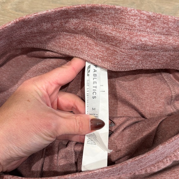 FABLETICS Blush Mauve Heather Cloud Jersey Wide Leg Pant Lounge Comfy Soft Sz M - Picture 8 of 12